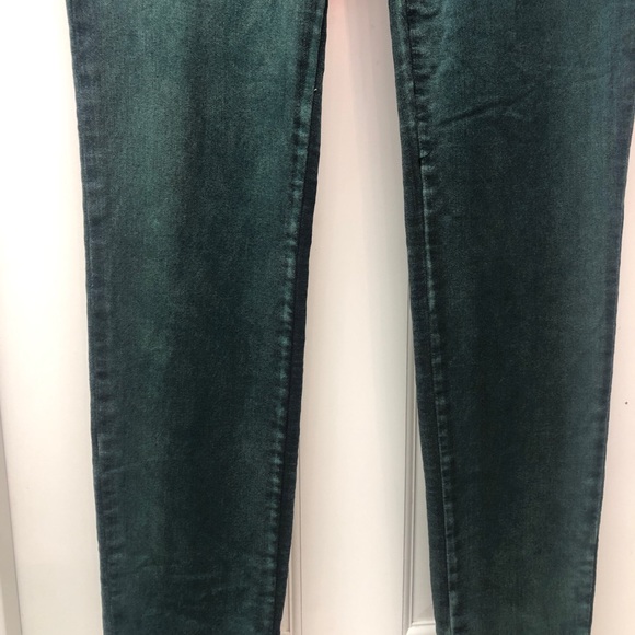 NINE WEST- Hunter Green Washed Skinny Jeans SZ 10 - Picture 6 of 7